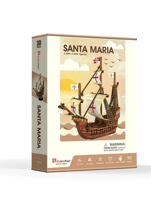 Image of: CubicFun 3D Пъзел КОРАБ SANTA MARIA T4031h